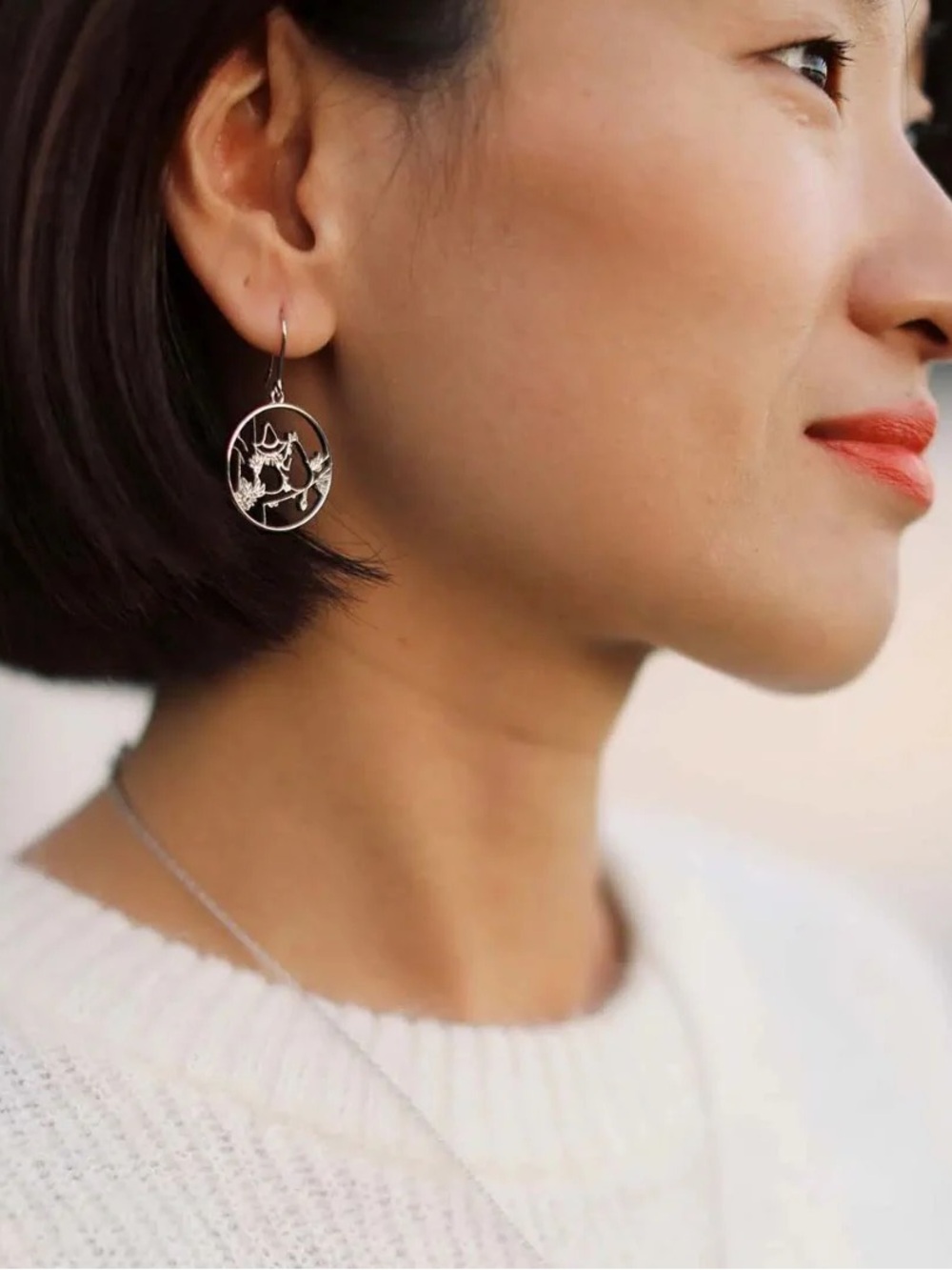 Moomin Earrings Friendship 100% Silver Size Large
